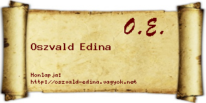 Oszvald Edina névjegykártya
